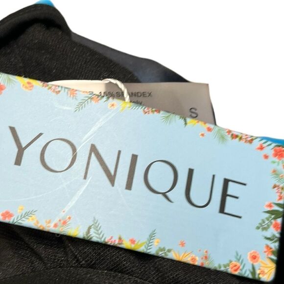 NWT Yonique Women’s Blue And Black Stripe Tankini Swim Top, Size S - Picture 10 of 10